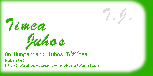 timea juhos business card